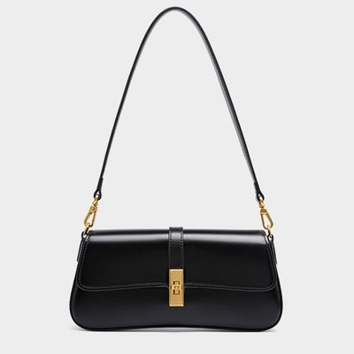 Women’s Genuine Leather Vintage Crossbody Shoulder Baguette Bag