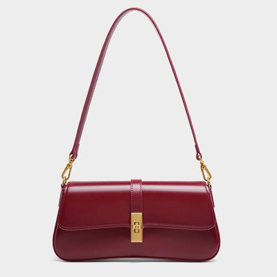 Women’s Genuine Leather Vintage Crossbody Shoulder Baguette Bag