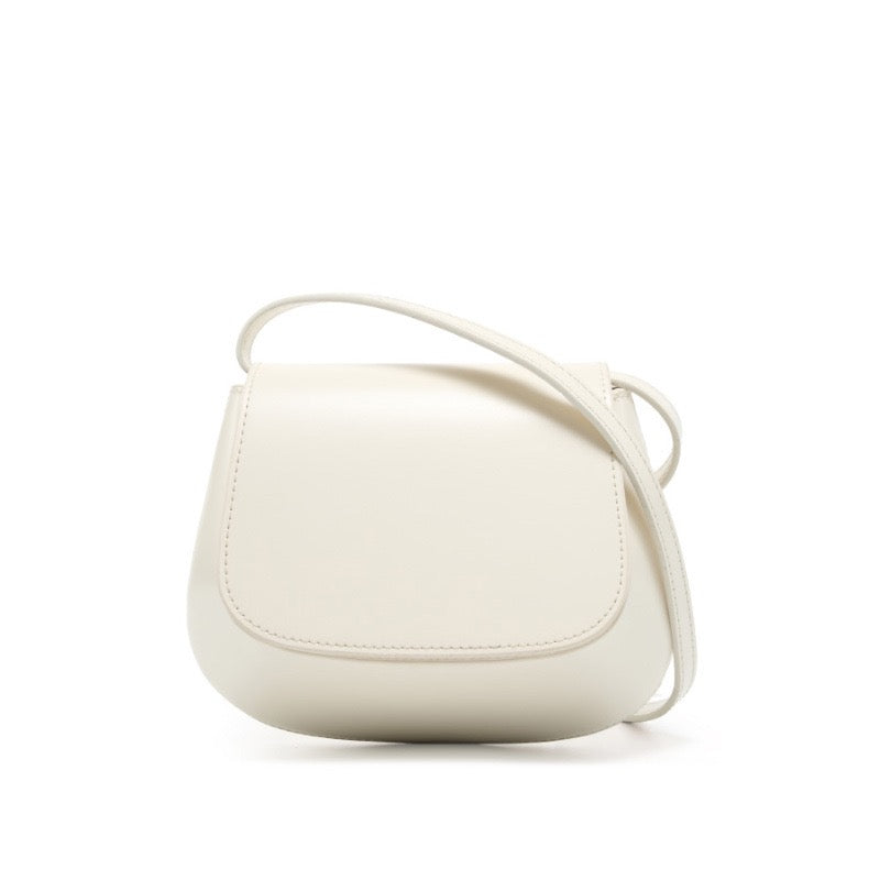 Women’s Genuine Leather Chic Crossbody Saddle Bucket Bag