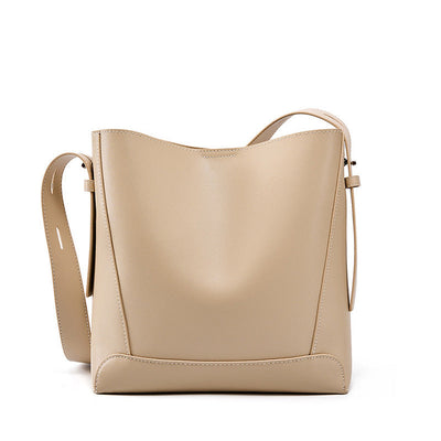Women’s Genuine Leather Crossbody & Shoulder Oversized Bucket Bag