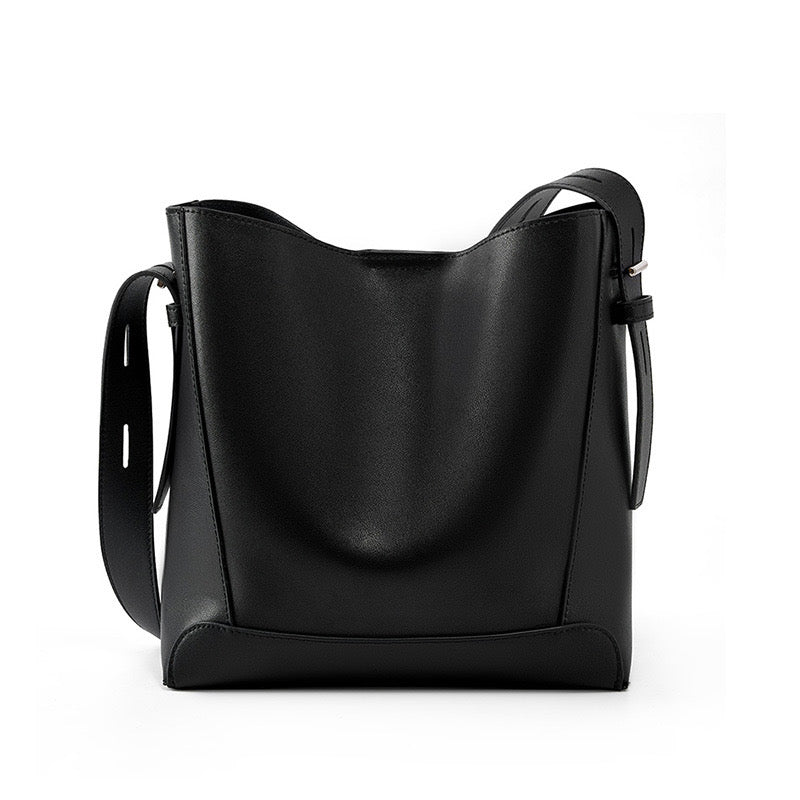 Women’s Genuine Leather Crossbody & Shoulder Oversized Bucket Bag