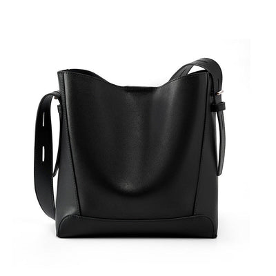 Women’s Genuine Leather Crossbody & Shoulder Oversized Bucket Bag