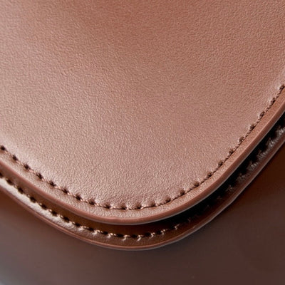 Women’s Genuine Leather Chic Crossbody Saddle Bucket Bag