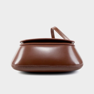 Women’s Genuine Leather Chic Crossbody Saddle Bucket Bag