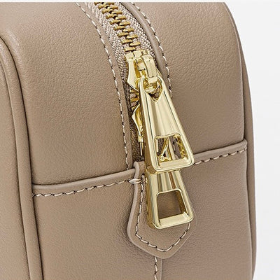 Vintage Boston Bowling Women's Genuine Leather Single-Shoulder Crossbody Handbag