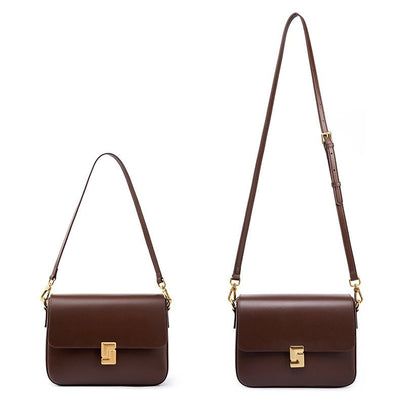 Women’s Genuine Leather Daily Commuter Shoulder Box Bag