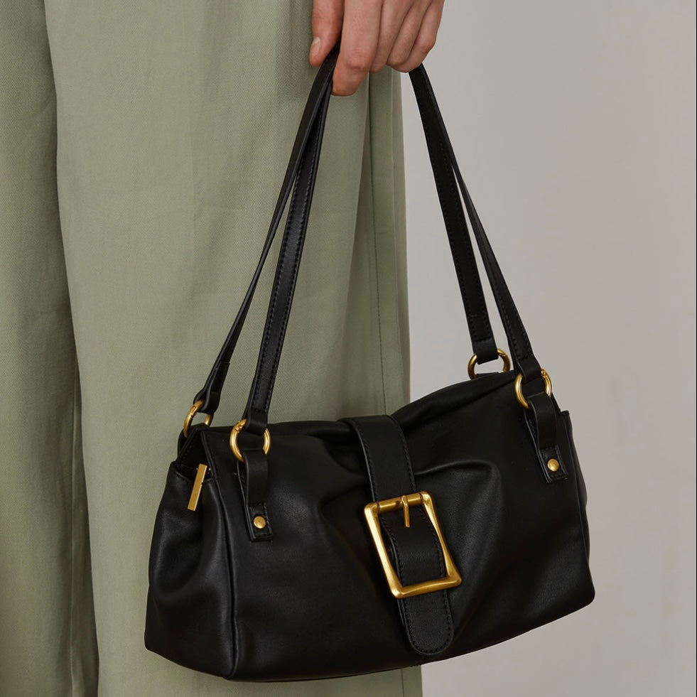 2025 Spring New Women’s Genuine Leather Handheld & Underarm Baguette Bag