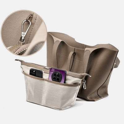 2025 New Women’s Genuine Leather Large Capacity Commuter Tote Bag