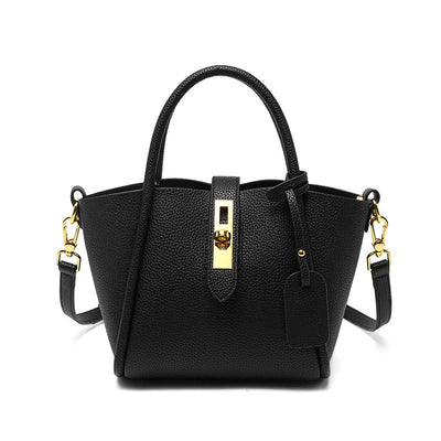 Women’s Genuine Leather Petite Basket Top Handle Bag