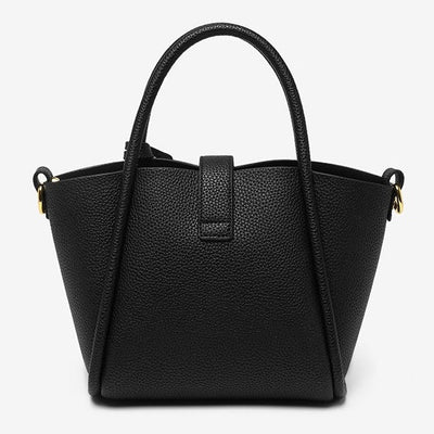 Women’s Genuine Leather Petite Basket Top Handle Bag