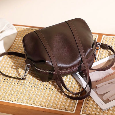 Women’s Genuine Leather Boston Pillow Bag