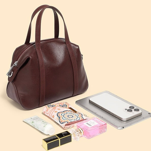 Women’s Genuine Leather Boston Pillow Bag