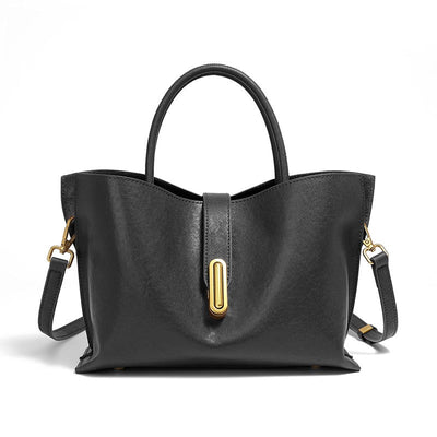 Genuine Cowhide Niche Commuter Tote for Women (Crossbody Option)