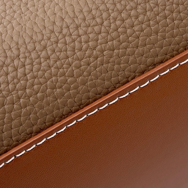 Women’s Genuine Leather Structured Top Handle Crossbody Bag in Luxe Minimalist Style