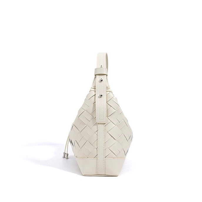 Women’s Genuine Leather Woven Dumpling Shoulder & Crossbody Bag