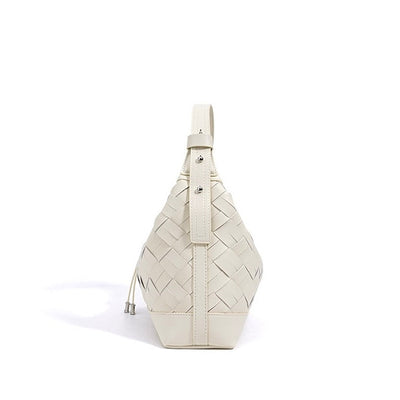 Women’s Genuine Leather Woven Dumpling Shoulder & Crossbody Bag