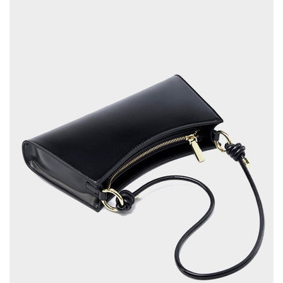 Women‘s Luxurious Genuine Leather Underarm Baguette Bag