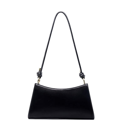 Women‘s Luxurious Genuine Leather Underarm Baguette Bag