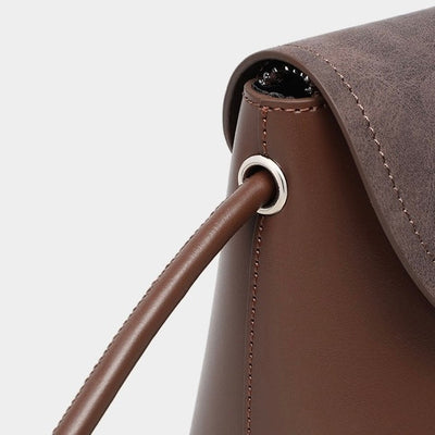 Women's Leather Vintage Flap Crossbody Bag
