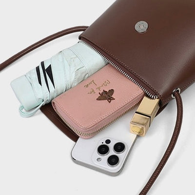 Women's Leather Vintage Flap Crossbody Bag