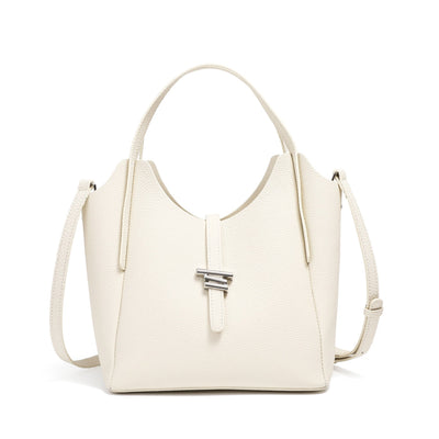 Women’s Genuine Leather Commuter Top Handle Crossbody Shoulder Bag In Minimalist Style