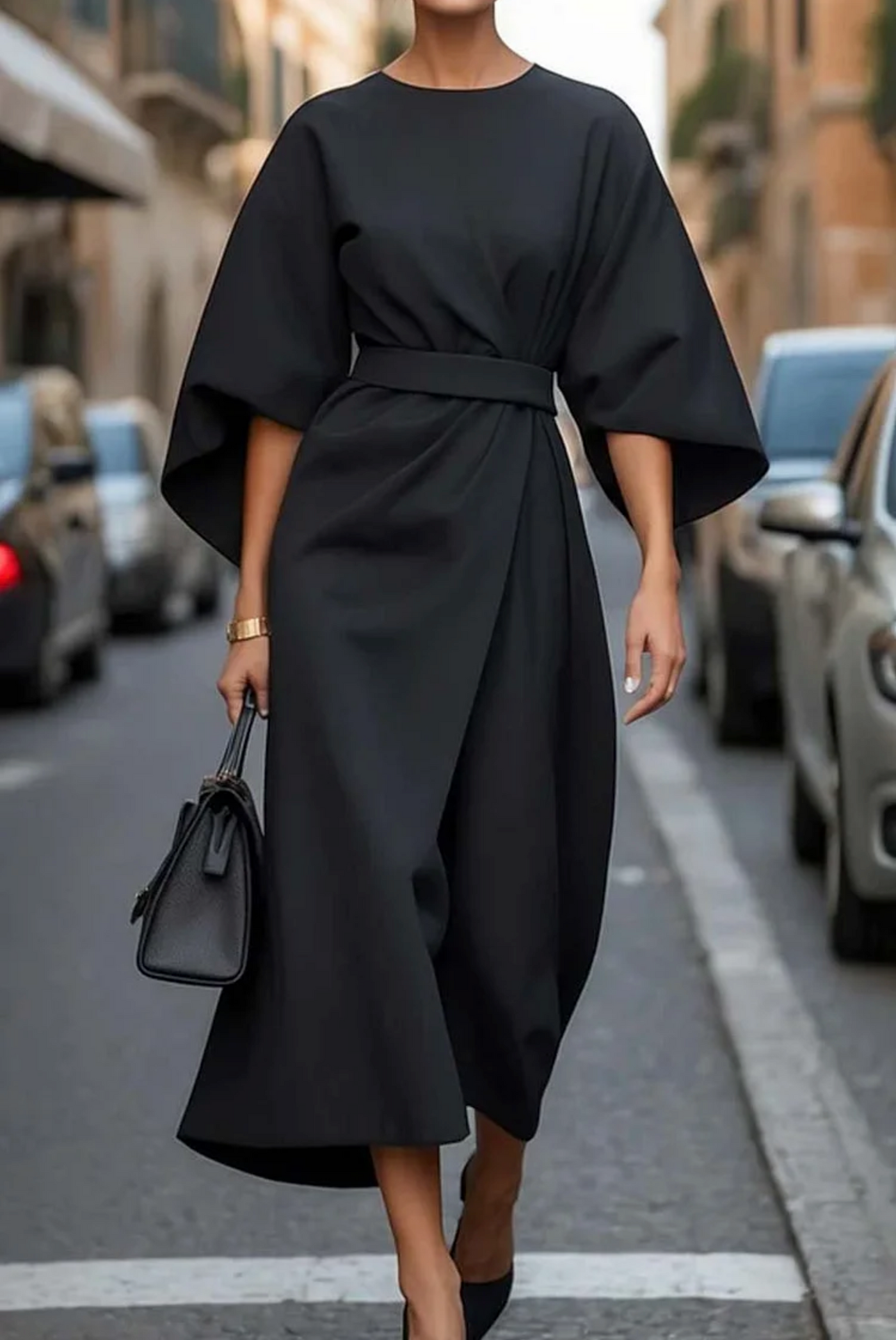 ANNABEL - CHIC DRESS WITH PUFFED SLEEVES