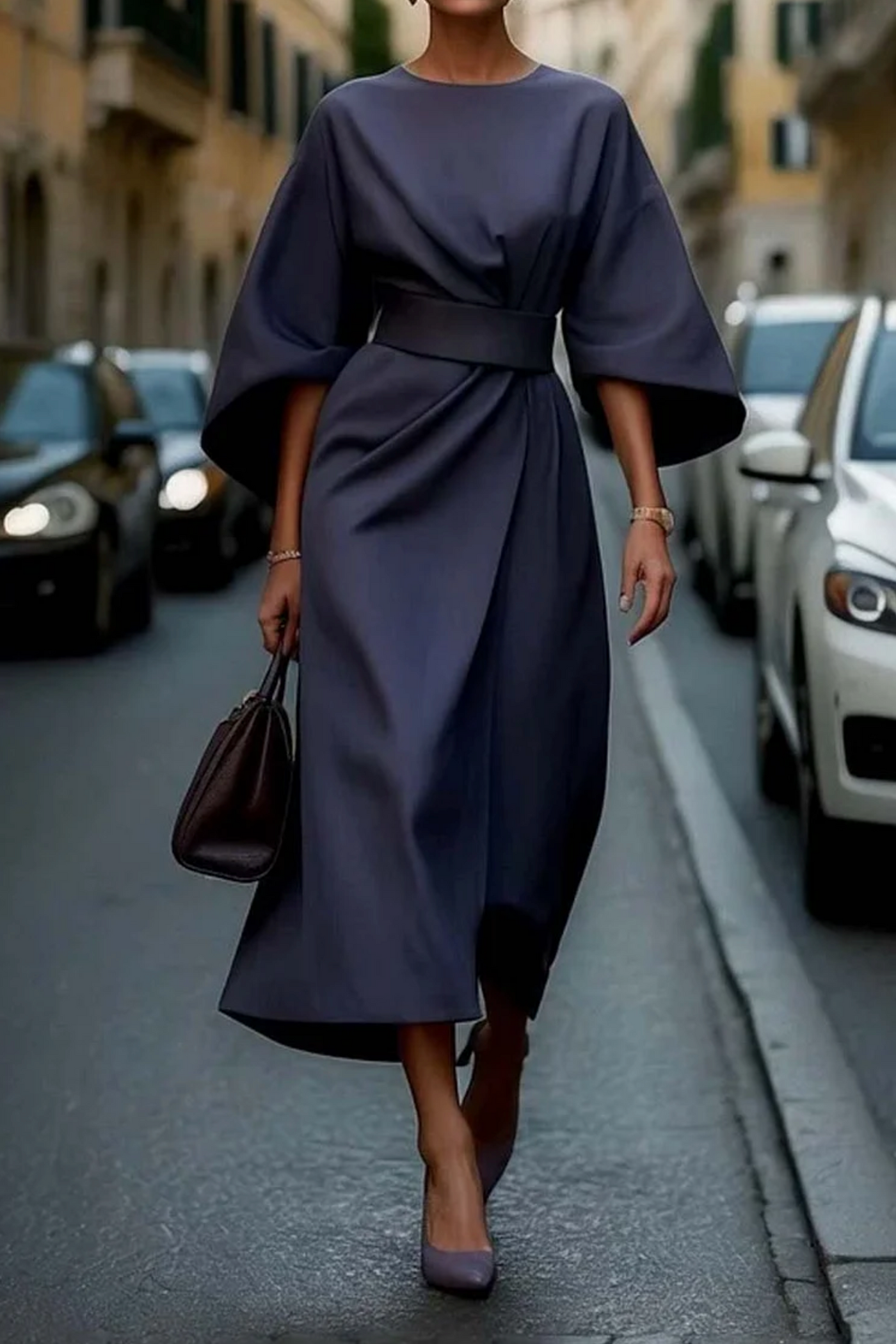 ANNABEL - CHIC DRESS WITH PUFFED SLEEVES