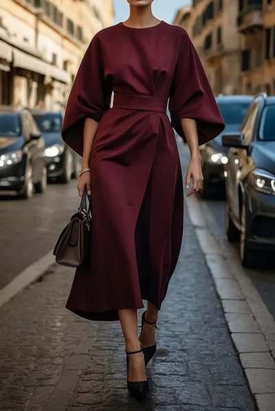 ANNABEL - CHIC DRESS WITH PUFFED SLEEVES
