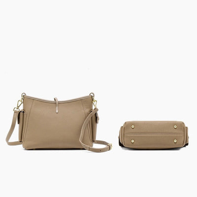Women's Genuine Leather Stylish Versatile Large-Capacity Single-Shoulder Crossbody Bag