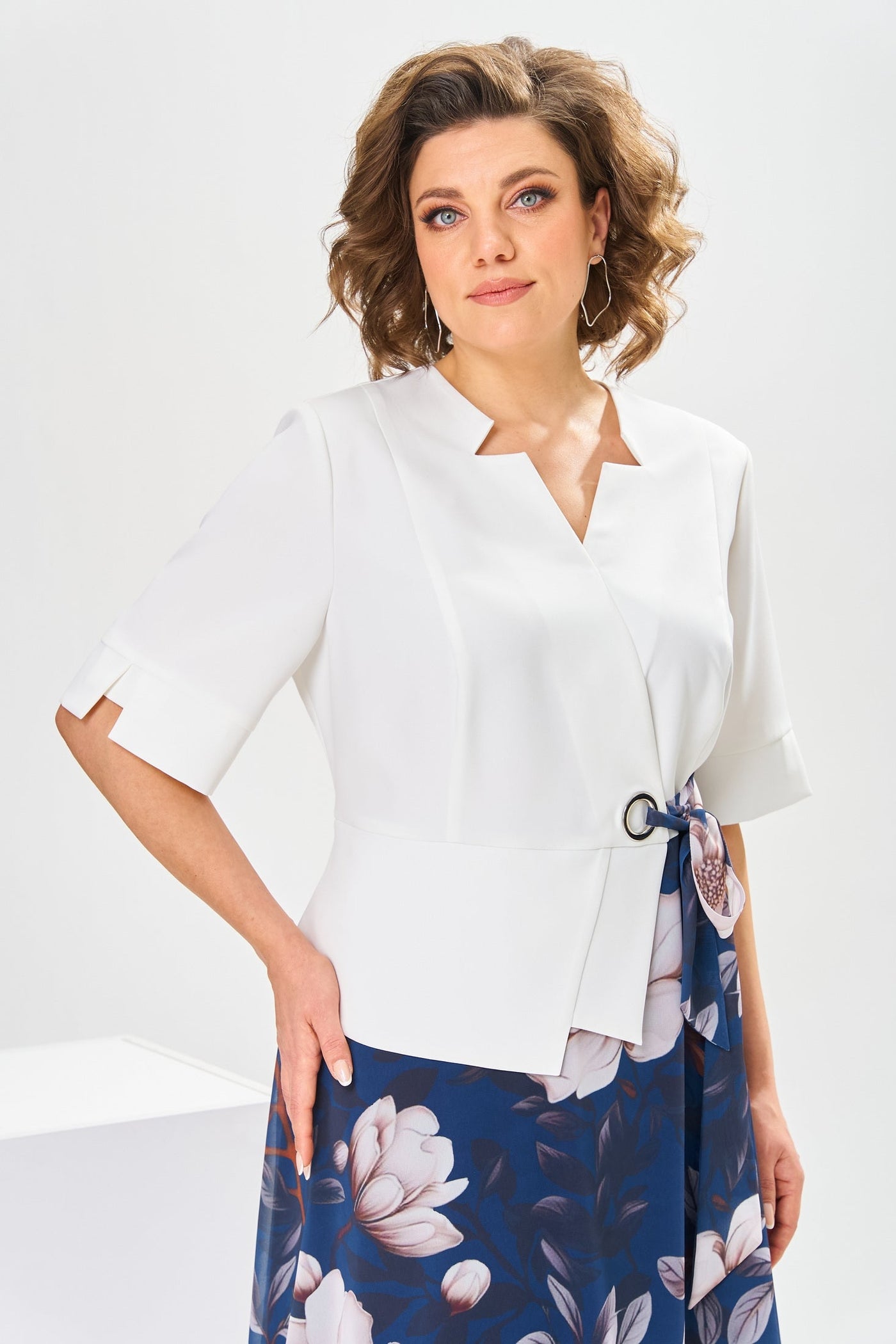 High-quality cotton and silk dress