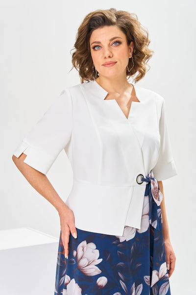 High-quality cotton and silk dress