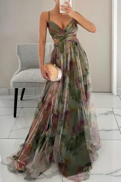 AROA - Floral Print Maxi Dress