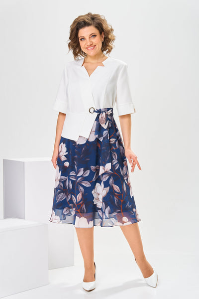 High-quality cotton and silk dress