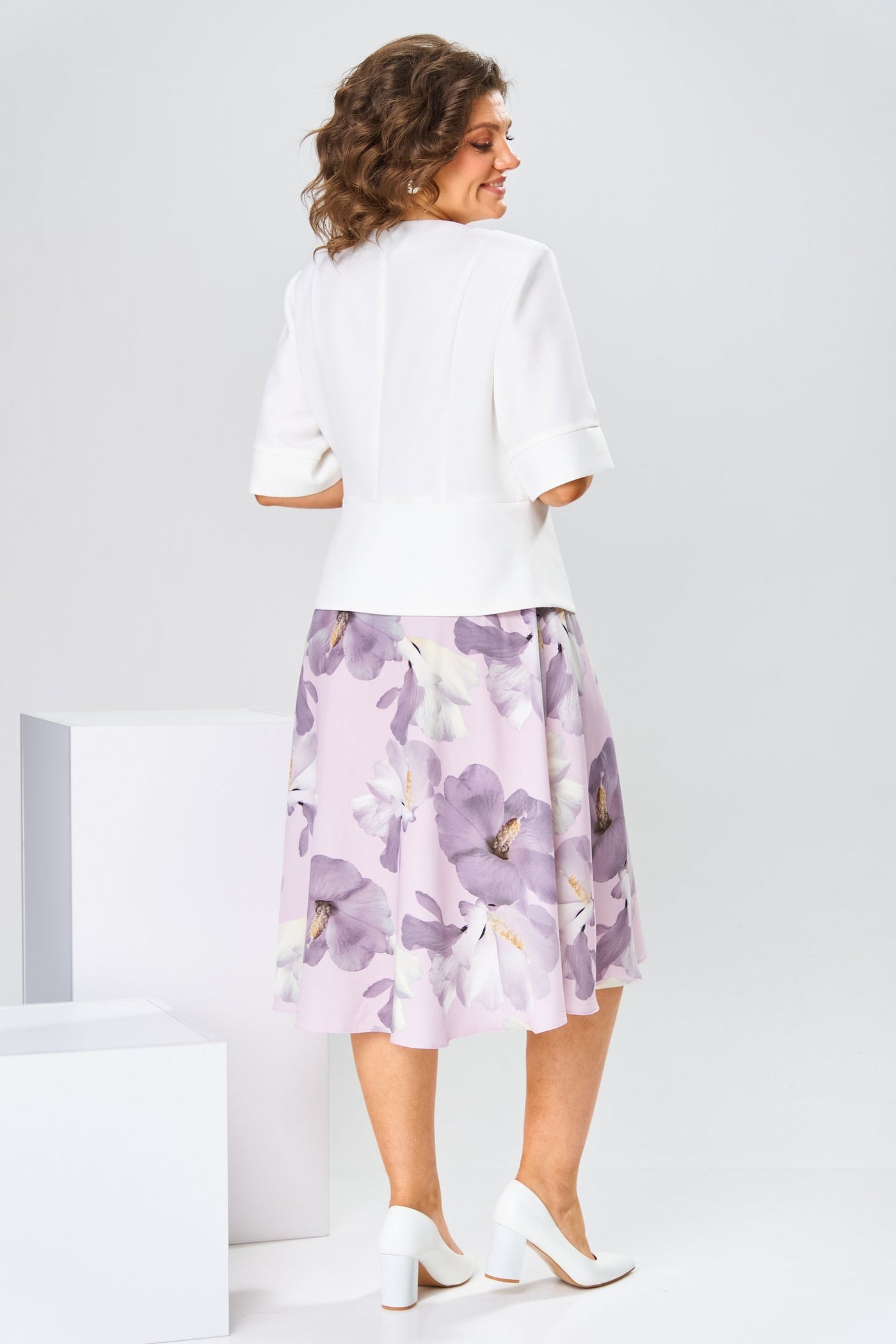 High-quality cotton and silk dress