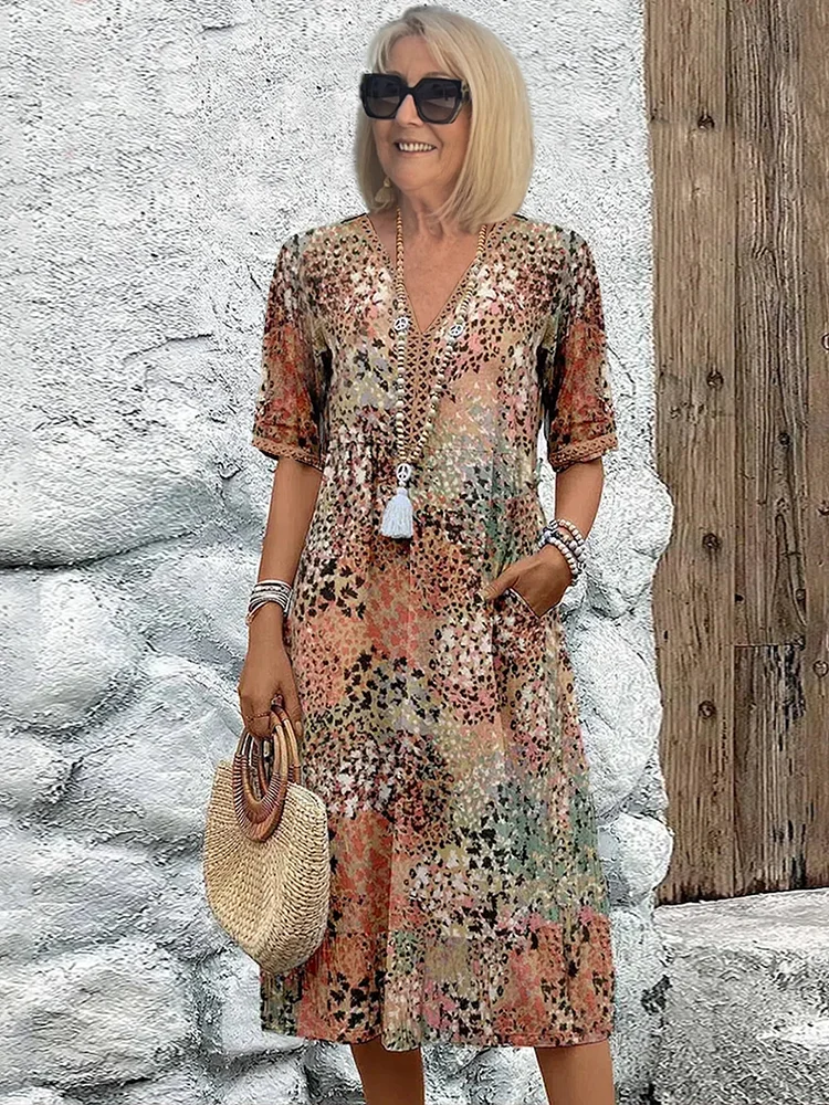 lisa | Vibrant Midi Dress