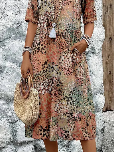 lisa | Vibrant Midi Dress
