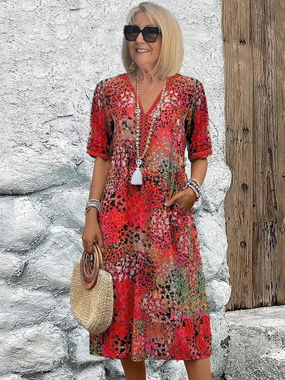 lisa | Vibrant Midi Dress
