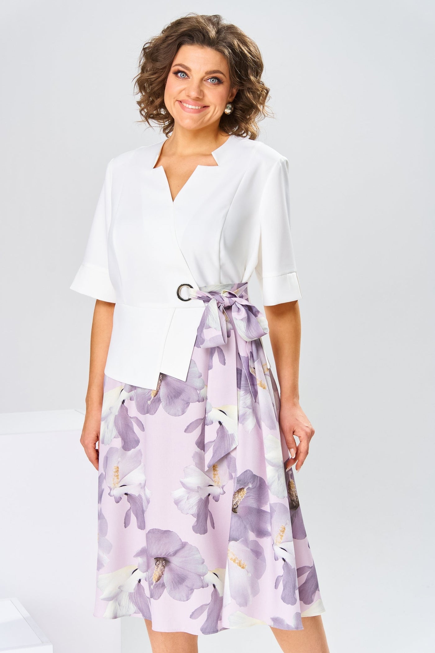 High-quality cotton and silk dress