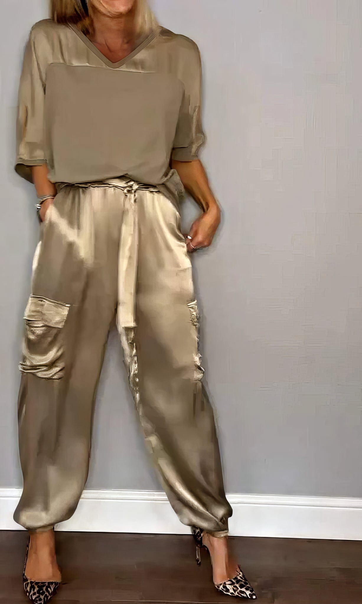 Hazel™ | Elegant Satin Two-piece Set