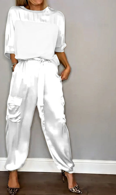Hazel™ | Elegant Satin Two-piece Set
