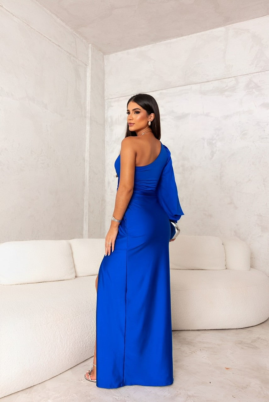 VERA – Satin One-Shoulder Evening Gown